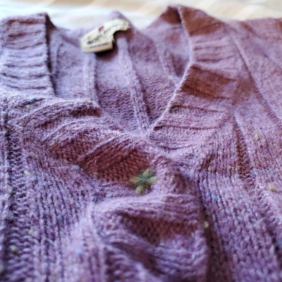 Woolrich Devan Henley Knit V-Neck Wool Sweater with Button Sz Large - Picture 9 of 10